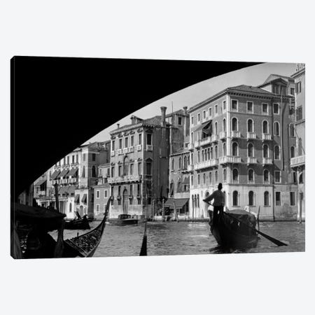 1920s-1930s Gondola Beneath Rialto Bridge Grand Canal Venice Italy Canvas Print #VTG64} by Vintage Images Art Print