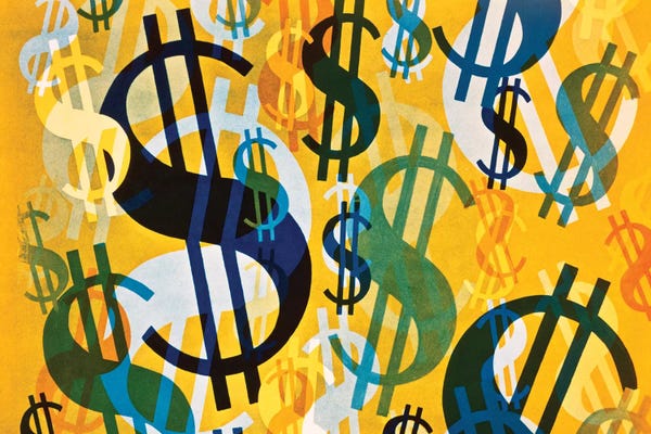 Money: Overall Pattern $ $ Adollar Dollars Signs by Vintage Images