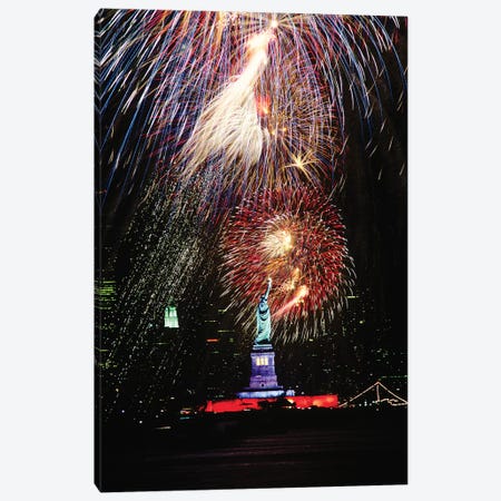 1980s Statue Of Liberty Fireworks New York NY USA Canvas Print #VTG703} by Vintage Images Art Print
