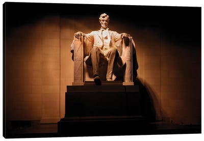 President Lincoln Memorial Statue Washington DC Canvas Art Print - Lincoln Memorial