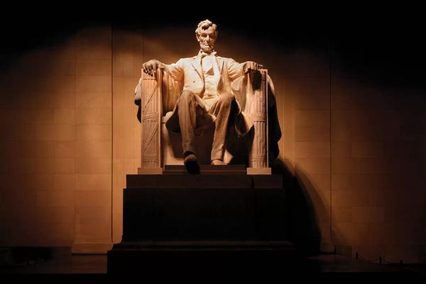 Lincoln Memorial: President Lincoln Memorial Statue Washington DC by Vintage Images