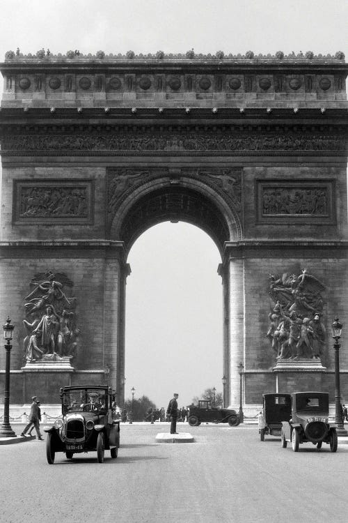 1920s 1930s Arc De Triomphe With Cars Paris France by Vintage Images wall art