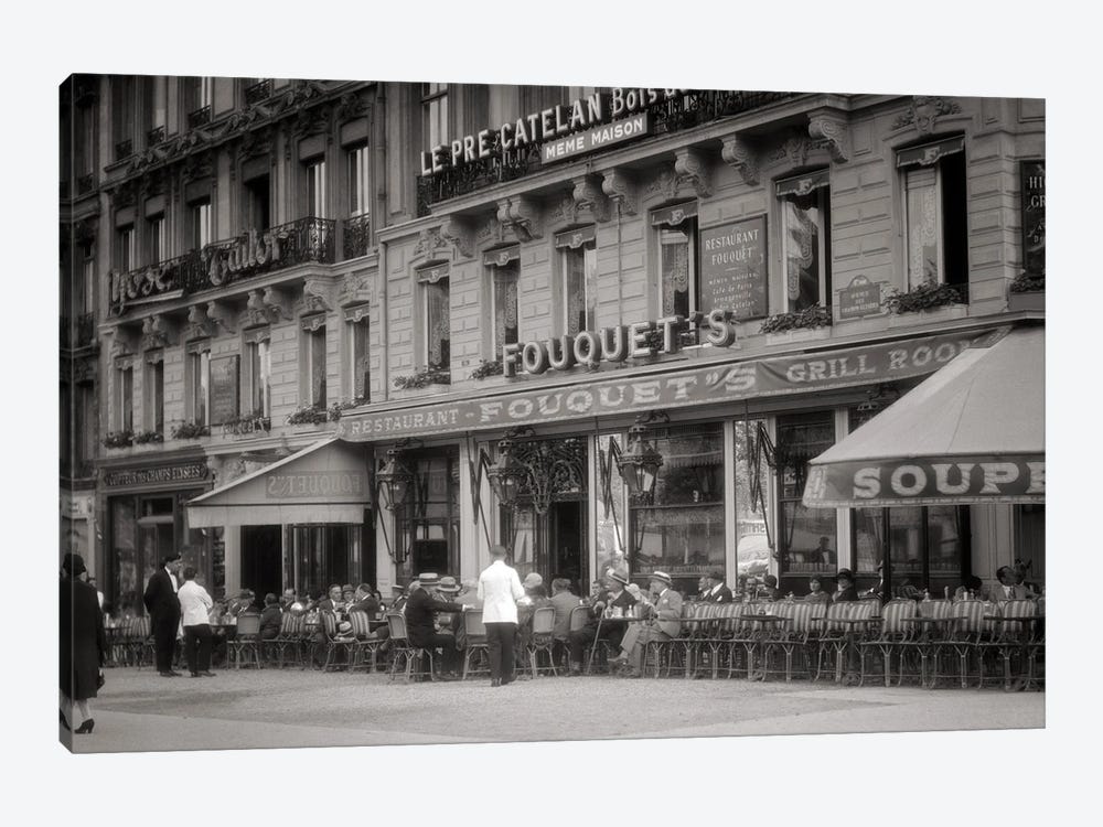 1920s 1930s Fouquet'S Restaurant Cafe Corner Champs Elysees And George V Paris France by Vintage Images 1-piece Art Print