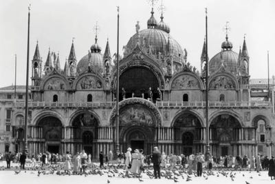 1920s 1930s St. Mark'S Cathedral Piazza San Marco Venice Italy by Vintage Images art print