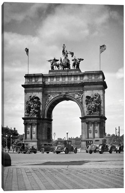 1920s The Sailors And Soldiers Arch In Grand Army Plaza Brooklyn New York USA Canvas Art Print - Arc de Triomphe