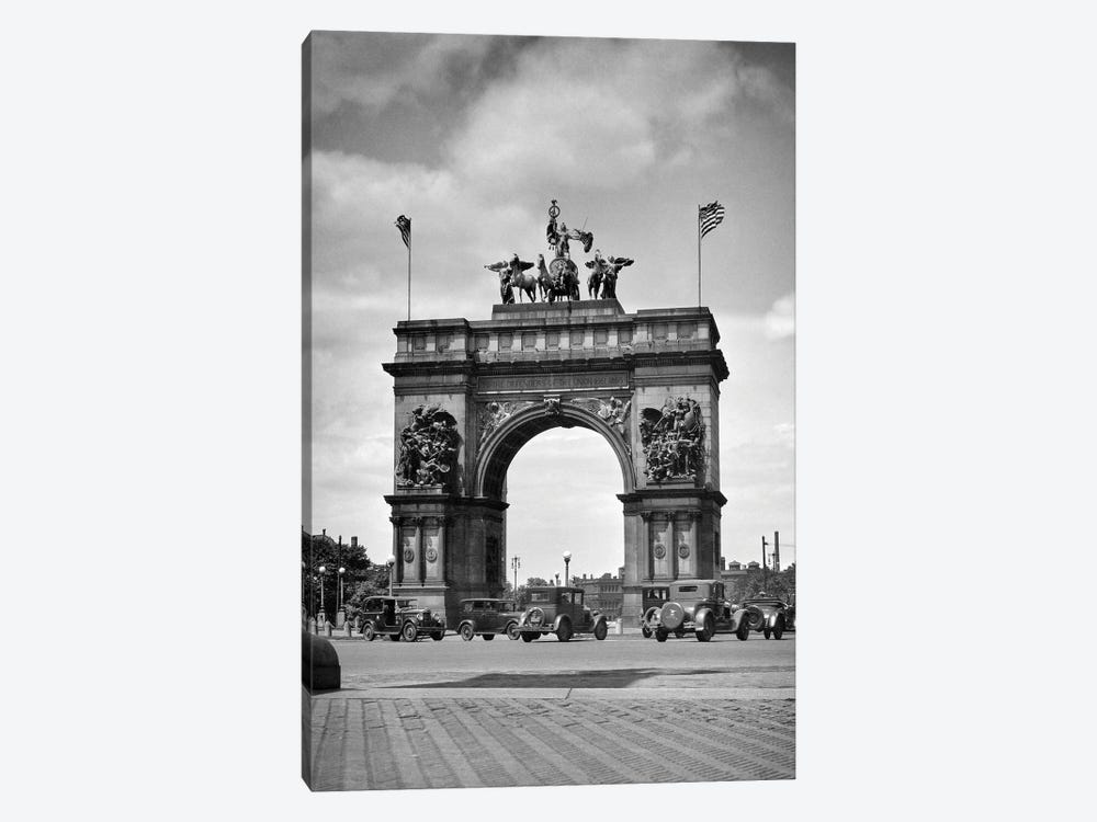 1920s The Sailors And Soldiers Arch In Grand Army Plaza Brooklyn New York USA by Vintage Images 1-piece Canvas Wall Art