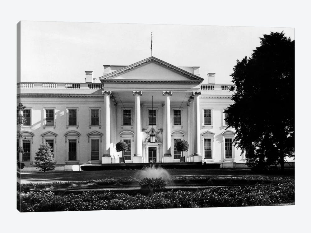 1920s-1930s The White House Washington Dc USA by Vintage Images 1-piece Canvas Wall Art