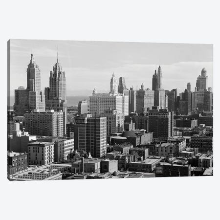 1940s 1950s The Loop Downtown Skyline Chicago Illinois USA Canvas Print #VTG769} by Vintage Images Art Print