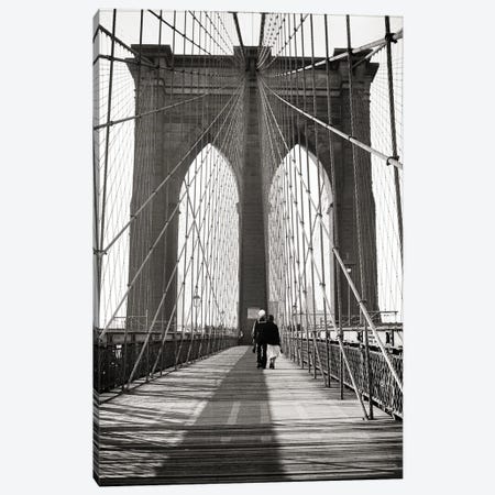 1940s Back View Of Couple Man Usn Sailor In Uniform With His Arm Around Woman Walking On The Brooklyn Bridge New York City USA Canvas Print #VTG770} by Vintage Images Canvas Art
