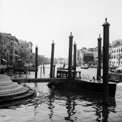 1920s-1930s Venice Italy Gondolas Along Grand Canal by Vintage Images canvas print