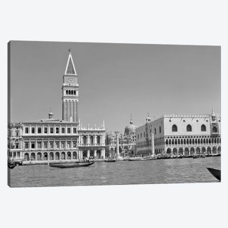 1950s 1960s Doges Palace And Gondolas In Harbor Venice Italy Canvas Print #VTG782} by Vintage Images Canvas Print