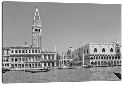 1950s 1960s Doges Palace And Gondolas In Harbor Venice Italy Canvas Art Print - Vintage Images