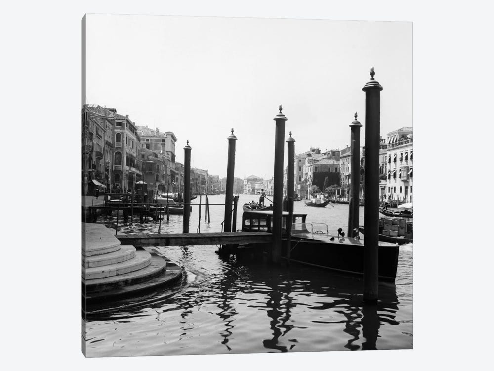 1920s-1930s Venice Italy Gondolas Along Grand Canal by Vintage Images 1-piece Canvas Print