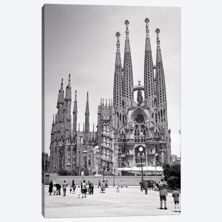 1950s The Great Unfinished Gothic Modernisme Cathedral Of The Sagrada Familia By Architect Antoni Gaudi Barcelona Spain Canvas Print #VTG806} by Vintage Images Canvas Art Print