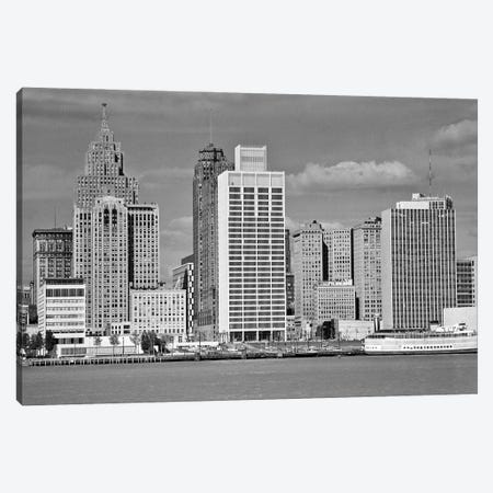 1960s Building Skyline Across The Detroit River Detroit Michigan USA Canvas Print #VTG815} by Vintage Images Canvas Art