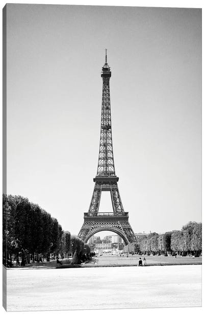 1960s Eiffel Tower Wrought Iron Lattice Structure In The Champ De Mars Built In The 1880s As Entrance To The 1889 World'S Fair Canvas Art Print - Vintage Images