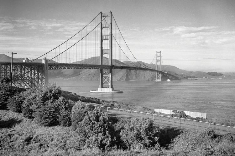 1960s Golden Gate Bridge Seen From San Francisco Ca USA