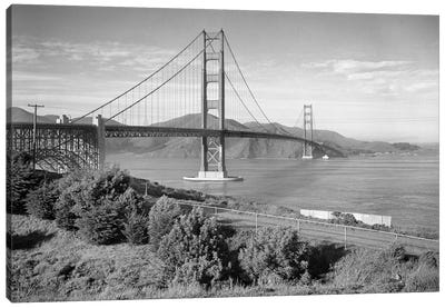 1960s Golden Gate Bridge Seen From San Francisco Ca USA Canvas Art Print - Vintage Images