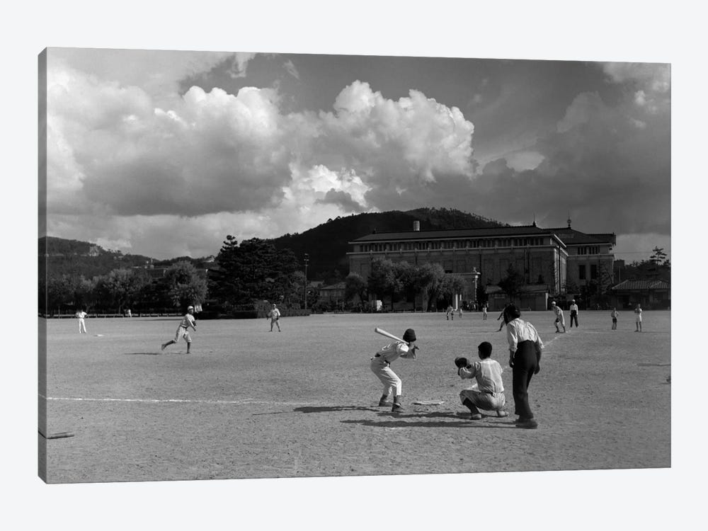 1930s American Sport Baseball Game Being Played In Kyoto Japan by Vintage Images 1-piece Canvas Print