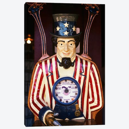 1890s-1900s-1910s Folk Art Uncle Sam Amusement Arcade Personality Game Machine Canvas Print #VTG8} by Vintage Images Canvas Art Print