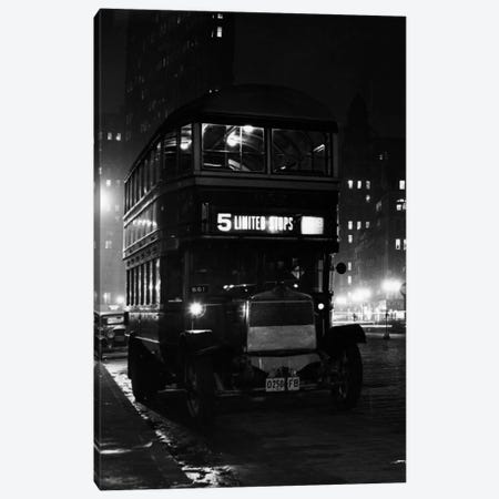 1930s Double Decker 5Th Avenue Bus At Night Near Flatiron Building New York City USA Canvas Print #VTG97} by Vintage Images Canvas Art