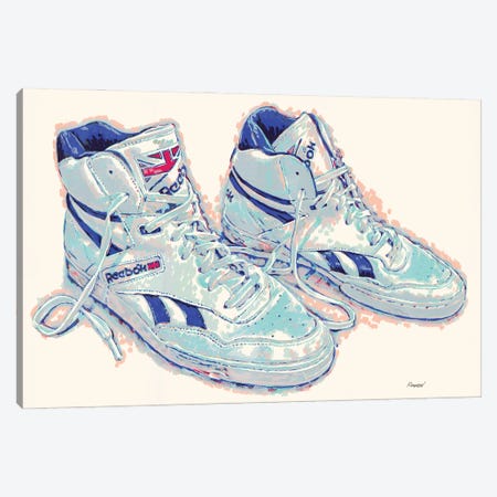 Old Reebok Shoes Canvas Print #VTK109} by Vitali Komarov Art Print
