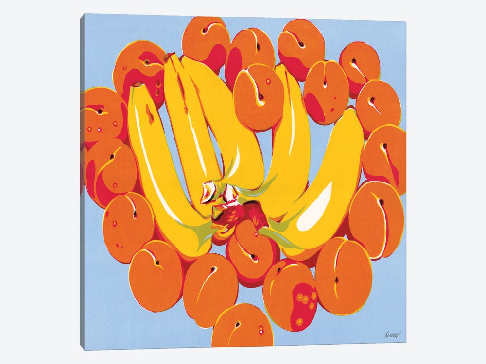 Apricots And Bananas by Vitali Komarov 1-piece Art Print