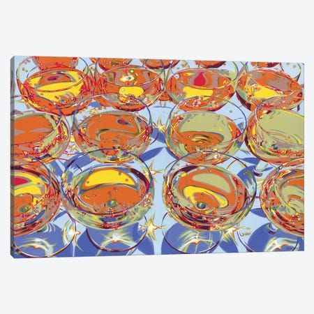 Glasses With Champagne Canvas Print #VTK111} by Vitali Komarov Canvas Art