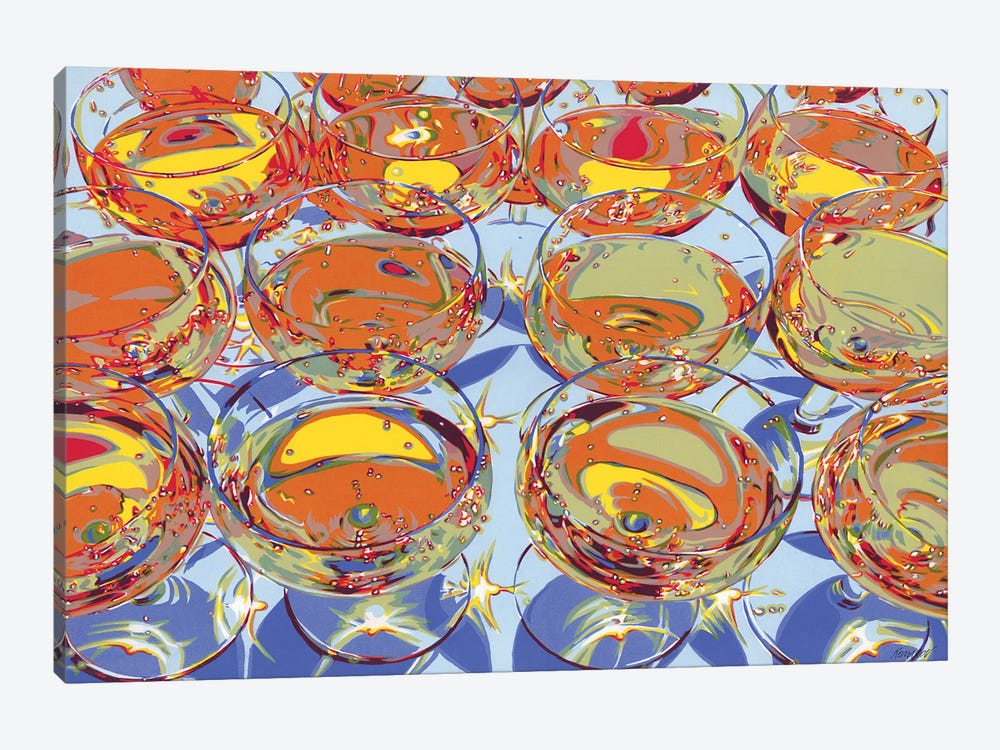 Glasses With Champagne by Vitali Komarov 1-piece Canvas Artwork