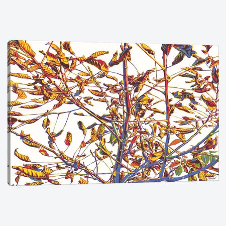 Gold Autumn Tree Canvas Print #VTK113} by Vitali Komarov Canvas Artwork