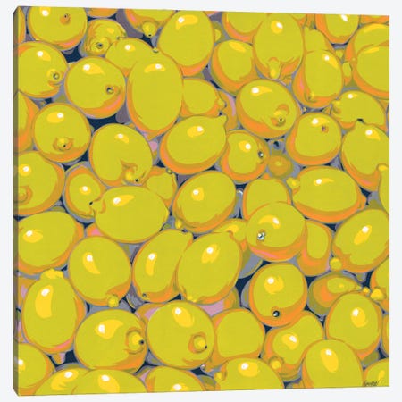Pile Of Lemons Canvas Print #VTK115} by Vitali Komarov Canvas Print