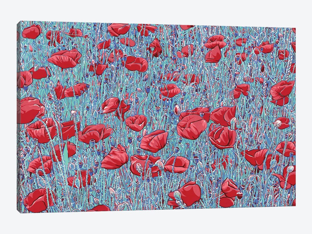 Poppy Field by Vitali Komarov 1-piece Canvas Artwork