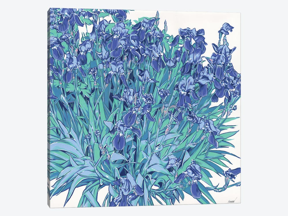 Iris Flowers Garden by Vitali Komarov 1-piece Canvas Art Print