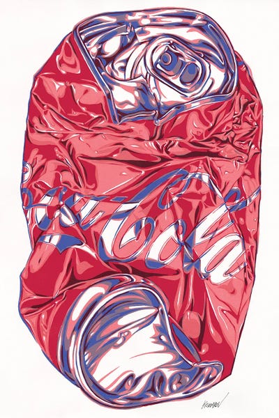 Similar To Andy Warhol: Crashed Coca-Cola Can by Vitali Komarov