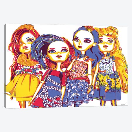 Barbie Dolls Canvas Print #VTK128} by Vitali Komarov Art Print