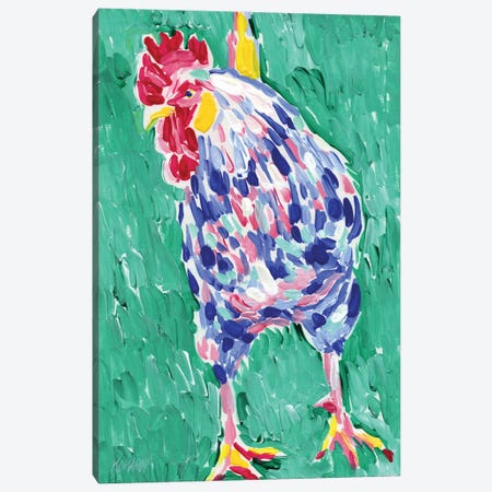 Rooster In The Grass Canvas Print #VTK134} by Vitali Komarov Canvas Print