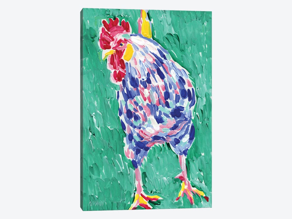 Rooster In The Grass by Vitali Komarov 1-piece Canvas Art Print