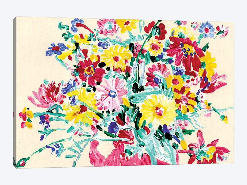 Flower Bouquet by Vitali Komarov 1-piece Canvas Artwork