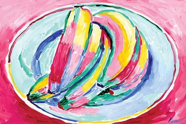 Homage To The Fauves: Bananas On A Plate by Vitali Komarov