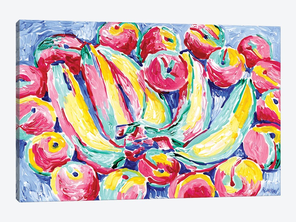 Bananas And Apricots Still Life by Vitali Komarov 1-piece Canvas Print