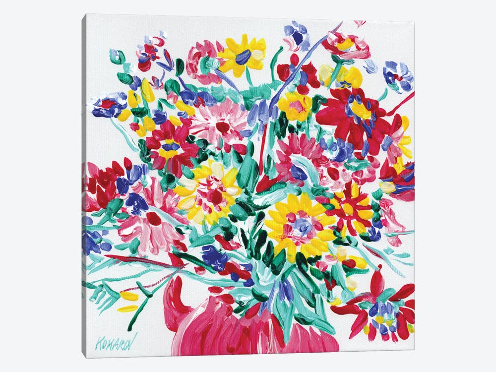 Vase With Flowers by Vitali Komarov 1-piece Canvas Print