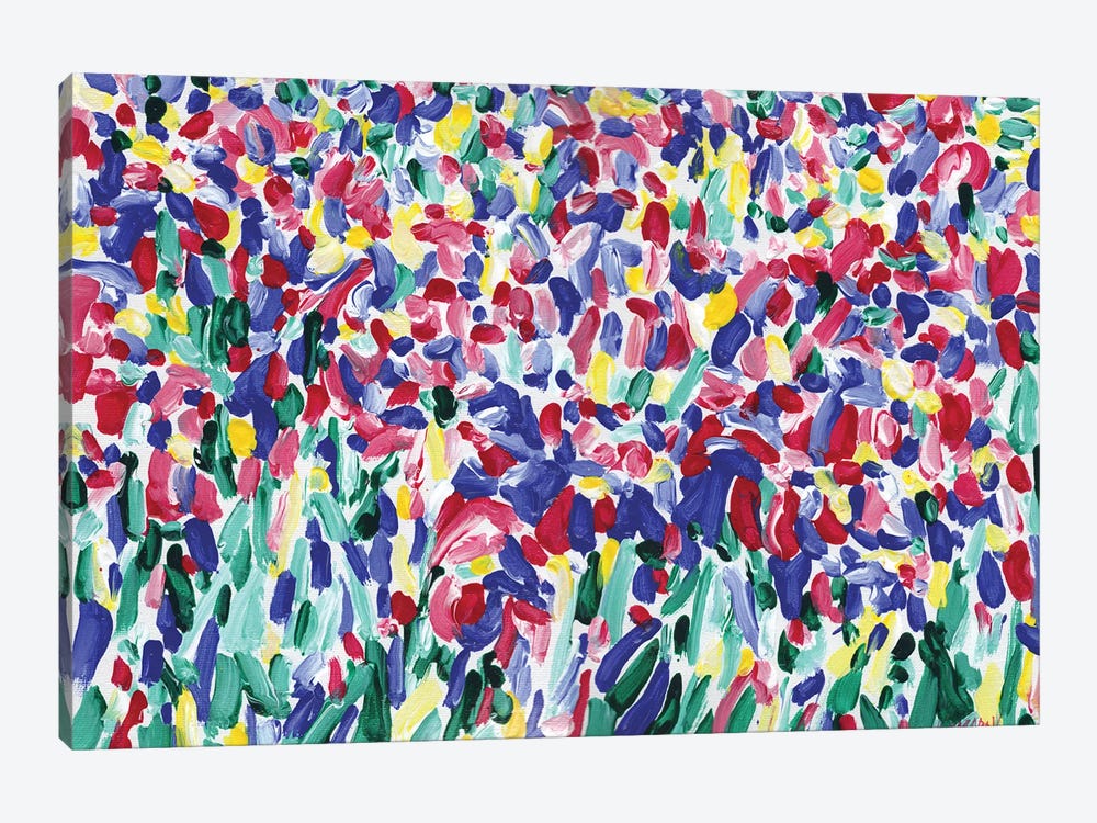 Iris Flowers Bed by Vitali Komarov 1-piece Canvas Art Print