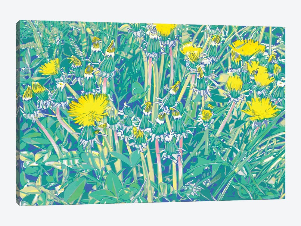 Dandelions In A Meadow by Vitali Komarov 1-piece Canvas Wall Art