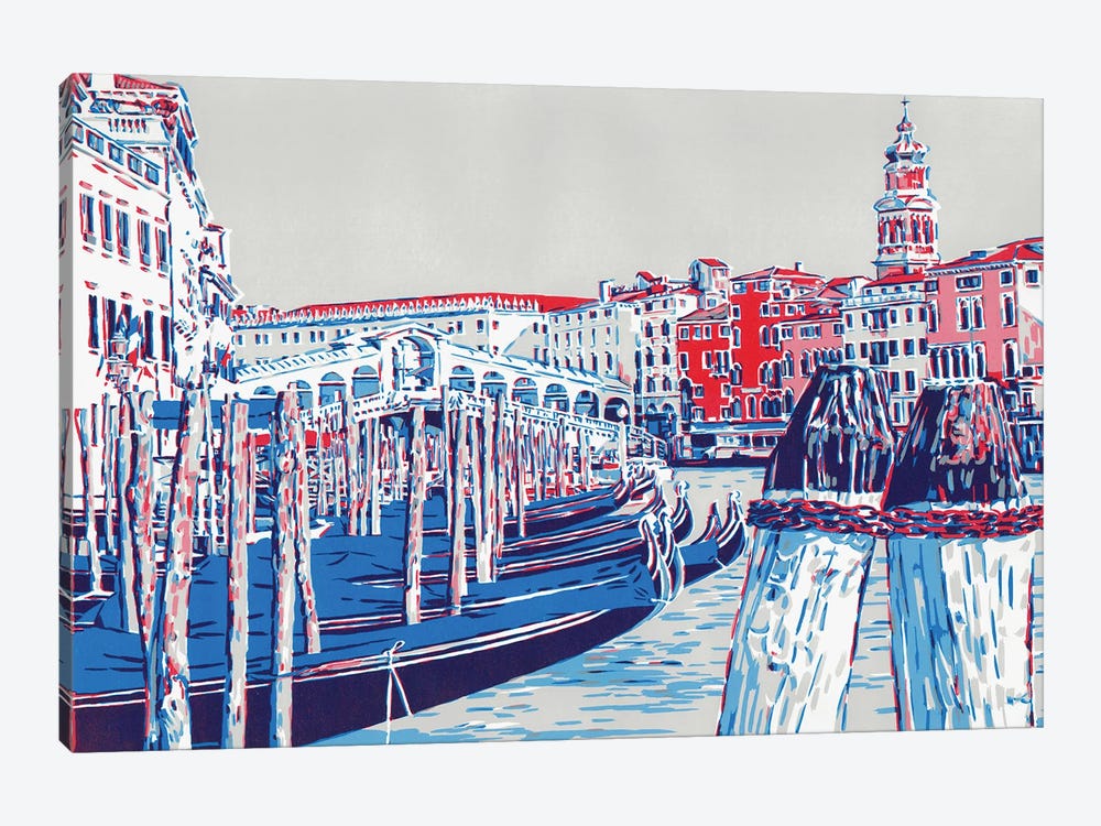 Venetian Cityscape by Vitali Komarov 1-piece Canvas Art Print