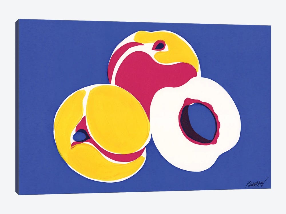 Three Peaches by Vitali Komarov 1-piece Art Print