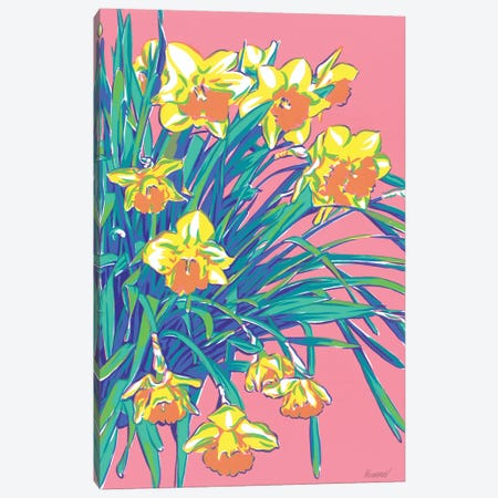 Daffodil Flowers Canvas Print #VTK153} by Vitali Komarov Canvas Art