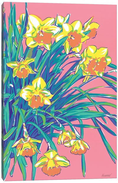 Daffodil Flowers Canvas Art Print - Daffodil Art