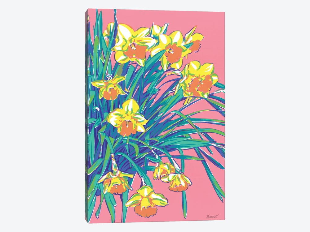 Daffodil Flowers by Vitali Komarov 1-piece Canvas Art