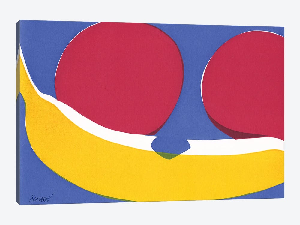 Apples And Banana by Vitali Komarov 1-piece Canvas Artwork