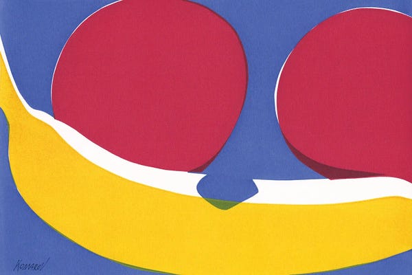 Pop Art Kitchen: Apples And Banana by Vitali Komarov